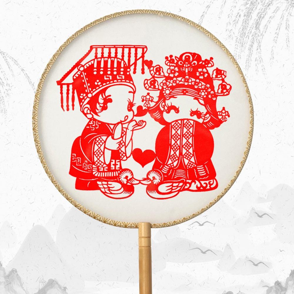 Vintage Round Hand Fan Artistic Silk Handheld Fans Decorative Fan Classical Fan  Photography Props