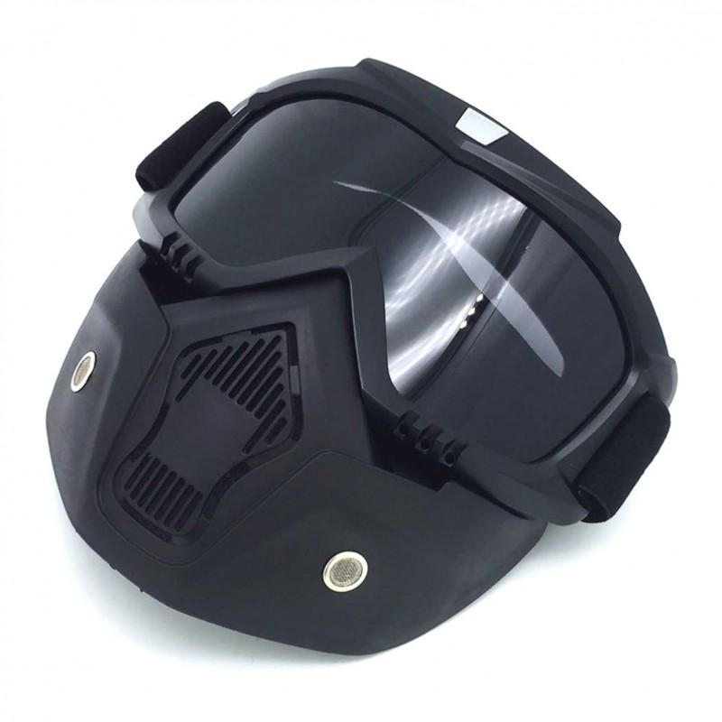 Vintage-Style Motorcycle Goggles Off-Road Riding Full Frame Windproof Protective Eyewear With Interchangeable Lenses