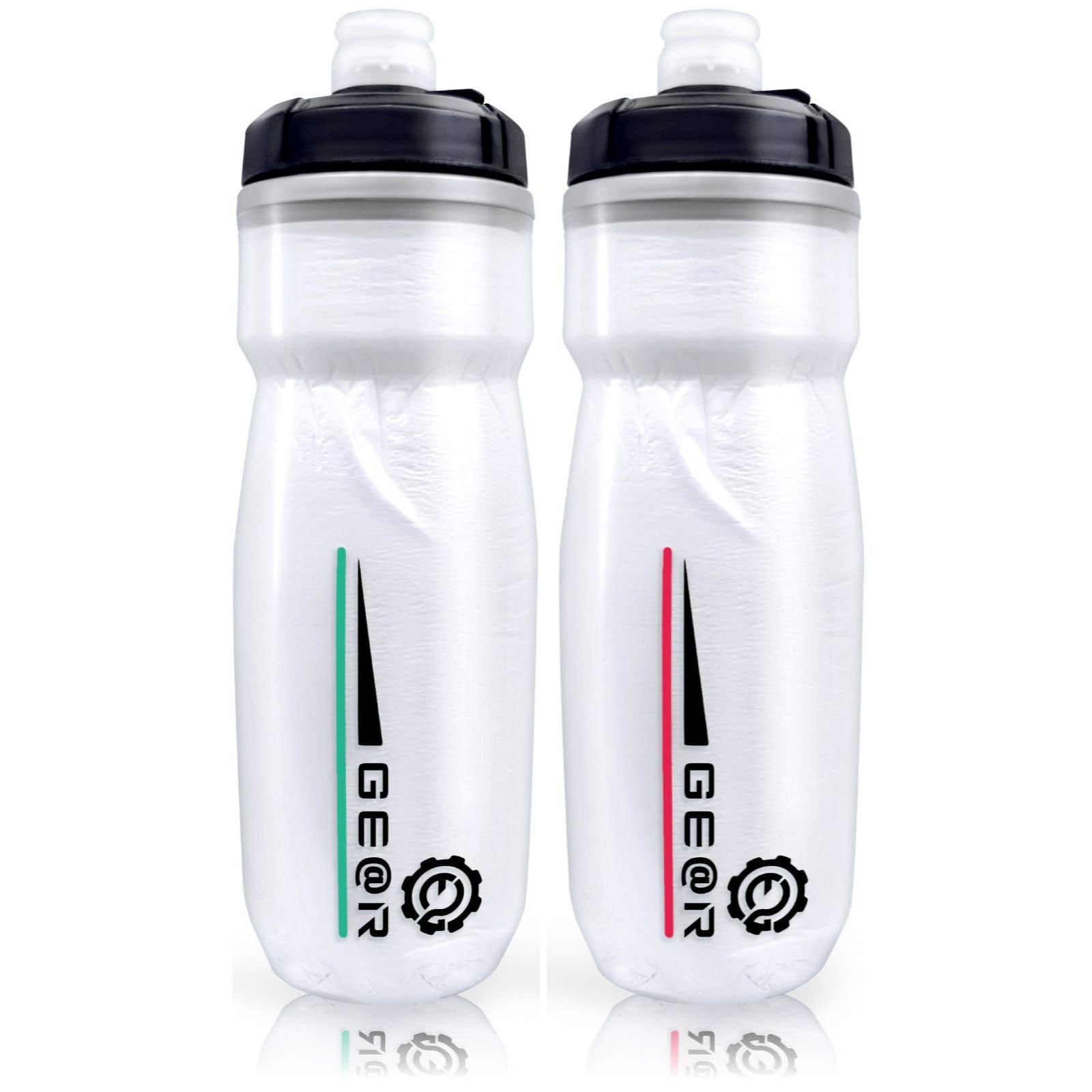 

GiaTol Amphora Insulated Cycling 600ml Mixed Still-Cold Bottle, (2 Bottles, Colors)