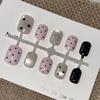 10Pcs Pink Polka Dot Star Cat Eye Fake Nails Art Decor Short Oval Shape Colorful Small Fresh Press On Nails Nail Patches