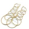 6Pairs/Set Fashion Circle Hoop Dangle Earrings Pendant for Female Daily Outfits