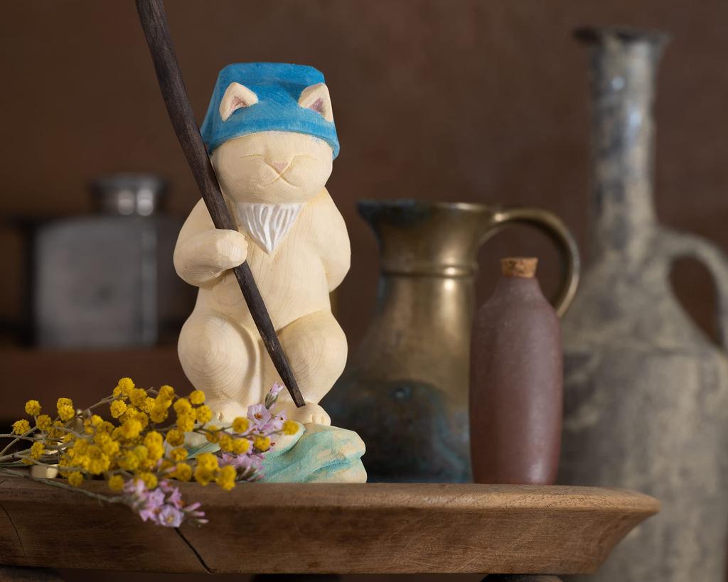 Cat Cat God of Jurojin Gods of Sculptor Supervised by Butsya Figurine Buddha, Fortune, (Seven Fortune), Sakai, Maneki-neko (Lucky God), Maneki-neko