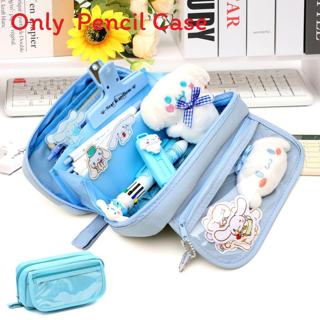 No Brand Multilayer Transparent Pencil Case With Large Capacity For Middle School Students