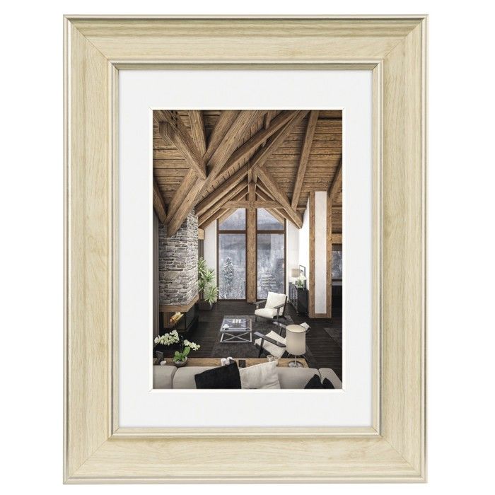 Cadre photo en plastique "Rustic", naturel, 30 x 40 cm