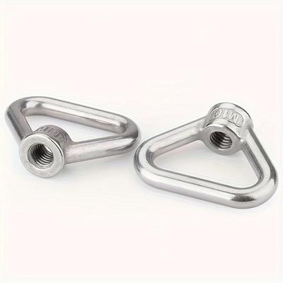 Triangular Ring Nuts, Marine Screw Cap, Hanging Ring Nut, Durable Metal Hardware for Home Renovation, Various Sizes