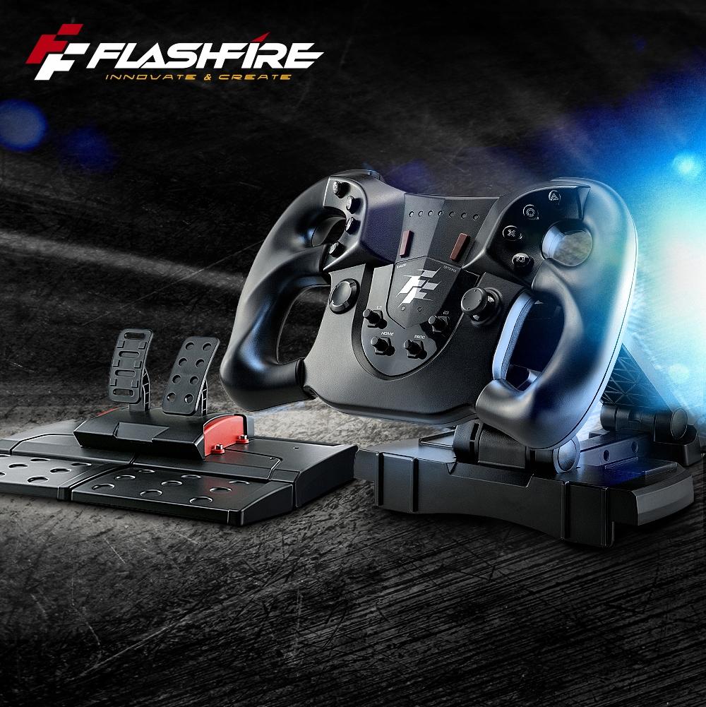 FLASHFIRE Monza WH3205V Gaming Stuurwiel met Pedalen PC/Xbox/PS/Nintendo