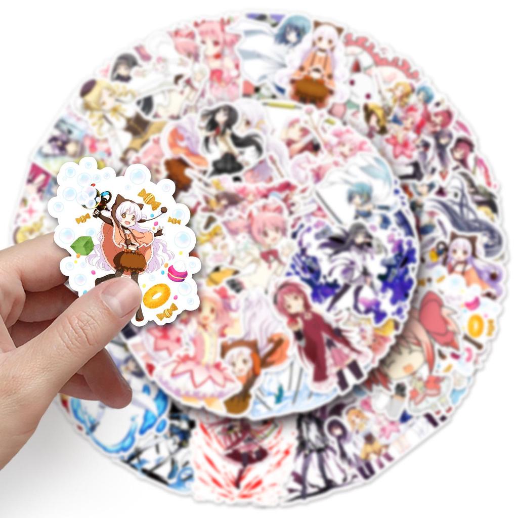 50 Puella Magi Madoka Magica Waterproof Stickers for Laptop, Phone, and Journal Decoration