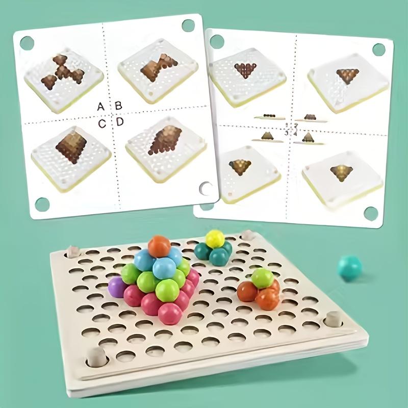 Educational Wooden Bean Counting Game Set Colorful Bead Finger Training, Counting Practice, and Math Skills Development, Counting Game