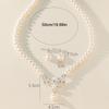 Pearl Clavicle Chain Casual Temperament Simple Pendant Necklace Pearl Necklace Earrings Two-Piece Set