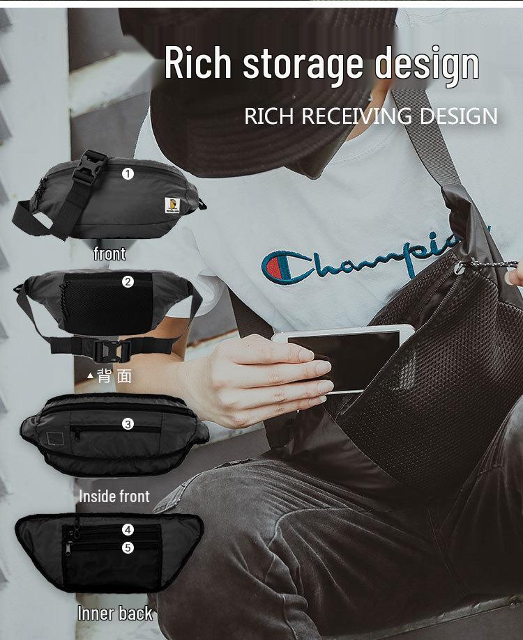 P.Travel Ultra-Light Waterproof Chest Bag - Large Capacity, Fashionable & Thin for Outdoor Spring Outings