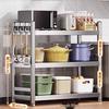 Modern Carbon Steel 3-Tier Kitchen Storage Shelf