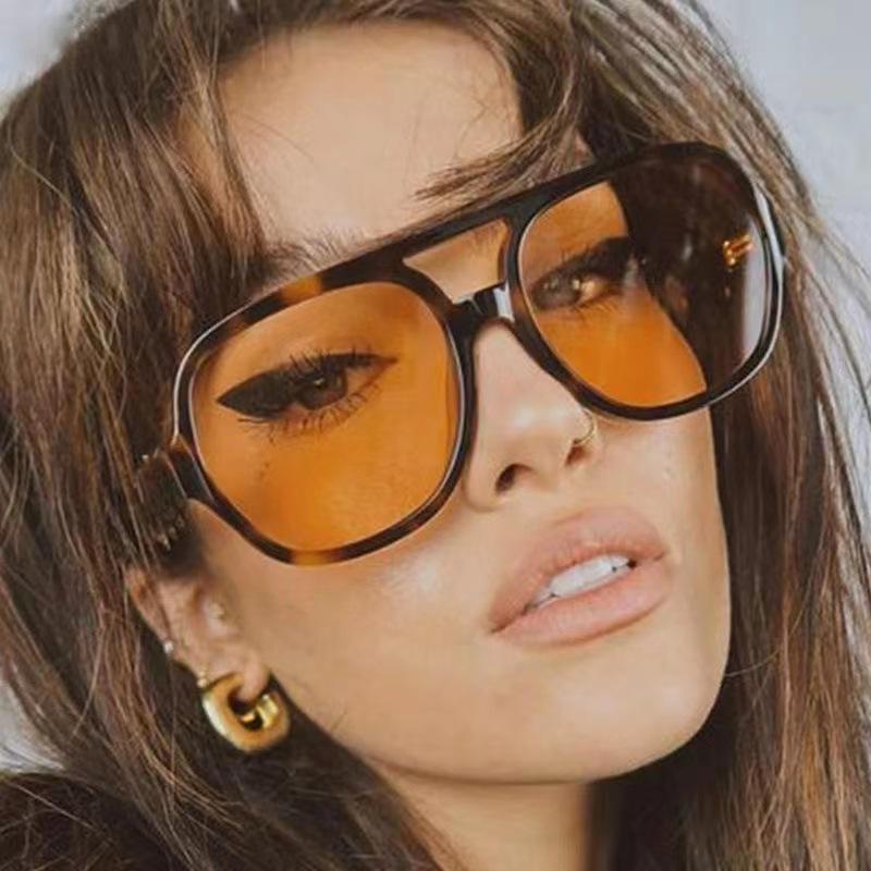 4 Pcs/Set Double Beam Rectangle Sunglasses Women Men Vintage Square Luxury Sun Glasses Shades Female Sunglasses Eyewear