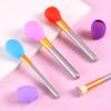 Yousheng 3Pcs Makeup Brush Covers Flexible Dustproof Anti-fouling Reusable Storage Silicone Beauty Foundation Brush Protectors for Woman
