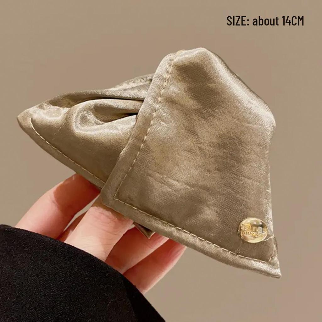 High-End Satin-Schale Dreiecksklammer 2025 - Vollständiger Hinterkopf-Pferdeschwanz für Frauen