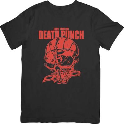 Музична футболка Five Finger Death Punch для чоловіків та жінок, якісна бавовняна, чорна