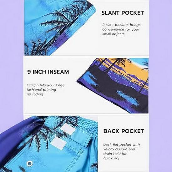 Vattentäta Snabbtorkande Strandshorts - Ledig Lös Passform, Sommarshorts med Vida Ben.