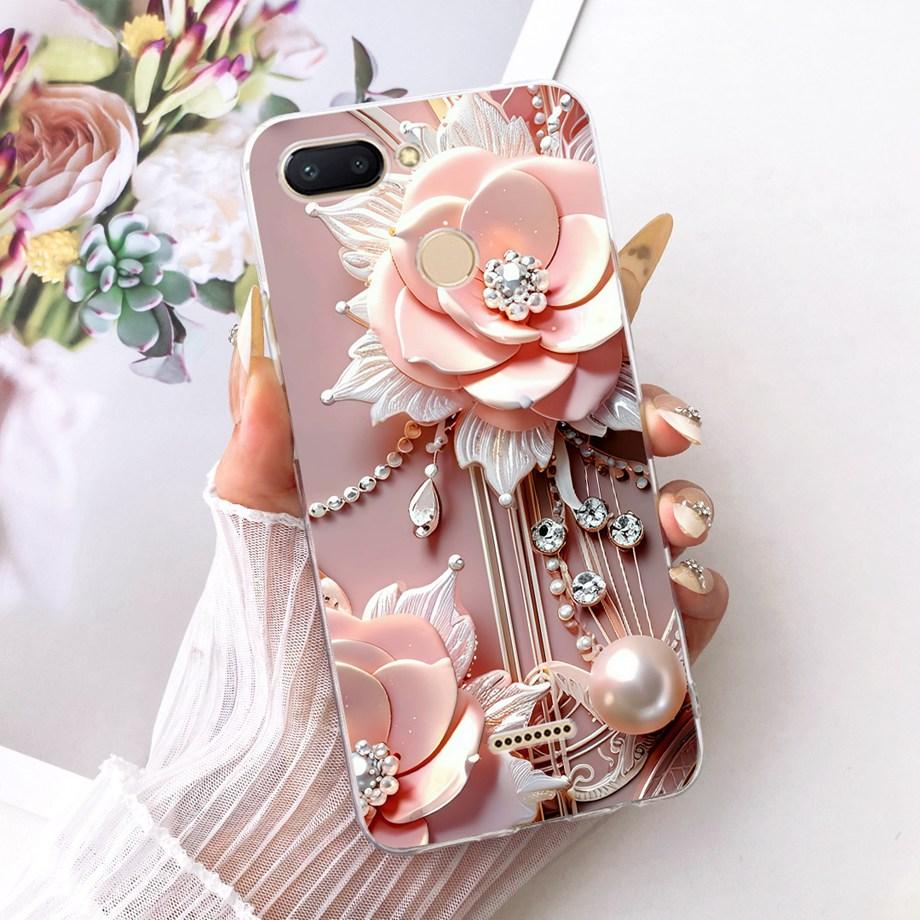 

For Xiaomi Redmi 6 6a 6 Pro / Xiaomi Mi A2 Lite Phone Case Luxury Flower Butterfly Cartoon Bow Pattern Soft Silicone Back Cover Redmi 6 Pro