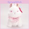 Plush Snowball Bunny Handheld Stress Relief Toy With Glasses For Kids And Adults