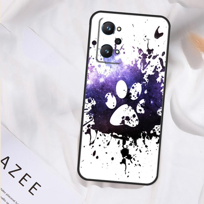 Cat Dog Paws Case For Realme 14 13 12 11 15 Pro Plus GT6 GT7 Pro C55 C51 C35 C33 C61 C65 C67 C63 C71 C75 Realme C35
