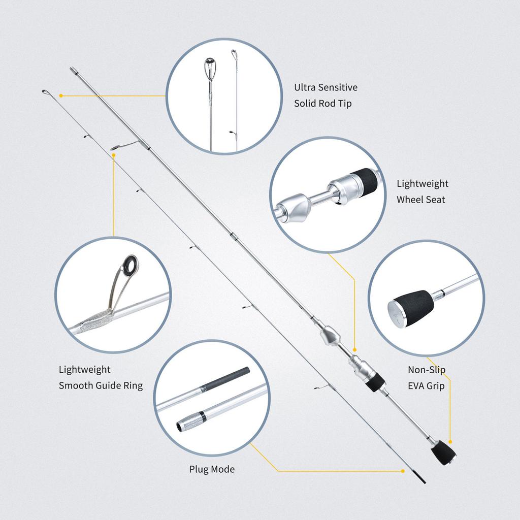 Ultra Light Fishing Rod with High Elasticity Carbon Fiber Rod Blank EVA Handle Ceramic Wire Guide Ultra Sensitive Solid