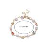 Women Bracelets Candy Color Bracelets Alloy Material Friendship Bracelets Beads Bangles Jewelry Gift for Women Girls