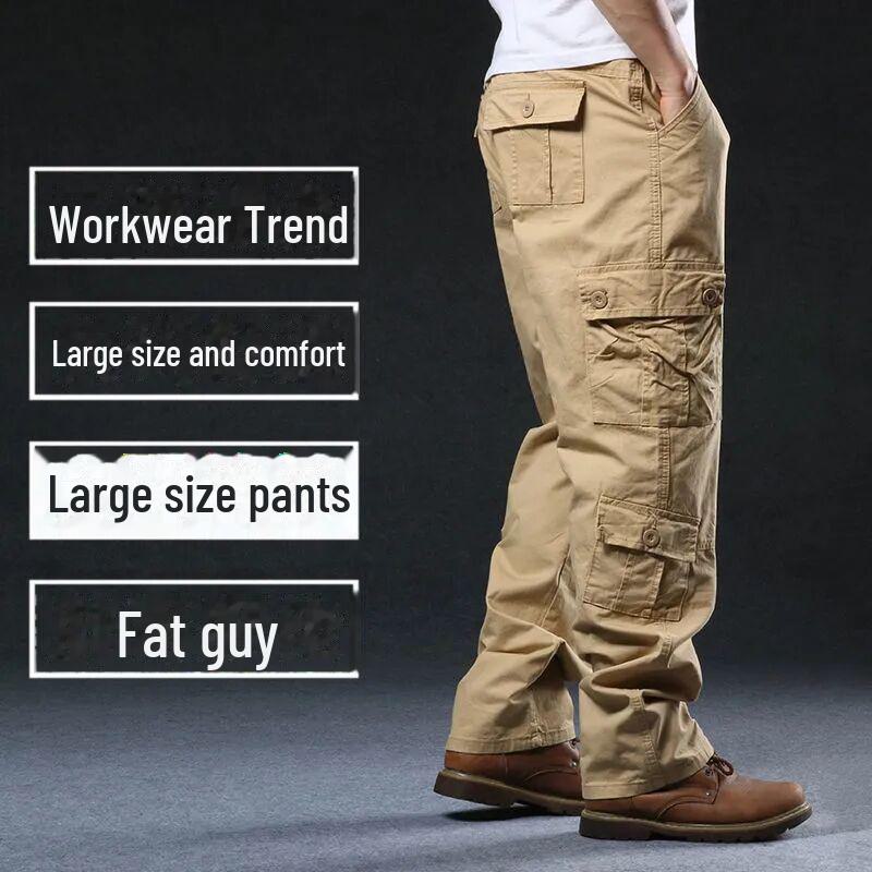Salopette ample en coton pour homme avec plusieurs poches - Style printemps/automne, grandes tailles disponibles 32