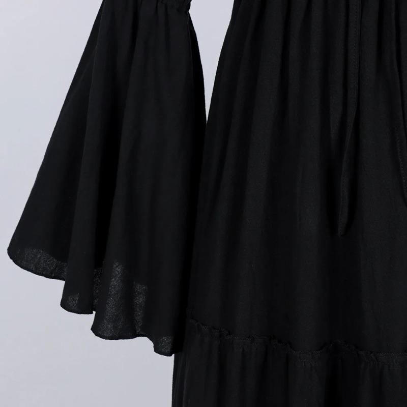 Women Medieval Vintage Dress Off Shoulder Ruffle Long Renaissance Victorian Dresses Cosplay Retro Gown Halloween