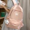 Schoolbag Simple Schoolbag Junior High School Girls Yellow High-value Backpack High School Students Class Light Commuter Travel Backpack Women