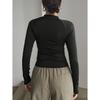 New Versatile Women'S Long Style Sexy Casual Fashionable Comfortable High-End T-Shirt Top Base Shirt