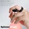 4 Stück Modische Eheringe Edelstahl Fidget Spinner Ringe Romantischer Knöchelring Geschenk für Männer Frauen