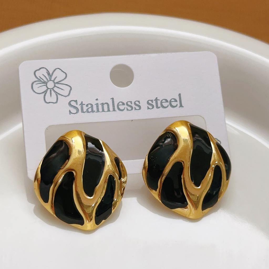 Bohemia Style Leopard Print Pattern Irregular Stud Earrings for Women Trendy Accessories Valentine's Gift Jewerly Wholesale