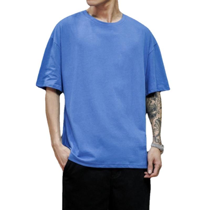 100% Cotton 200gsm Men's Short Sleeve T Shirt  Oversized T Shirt Casual Men's  Top Tees