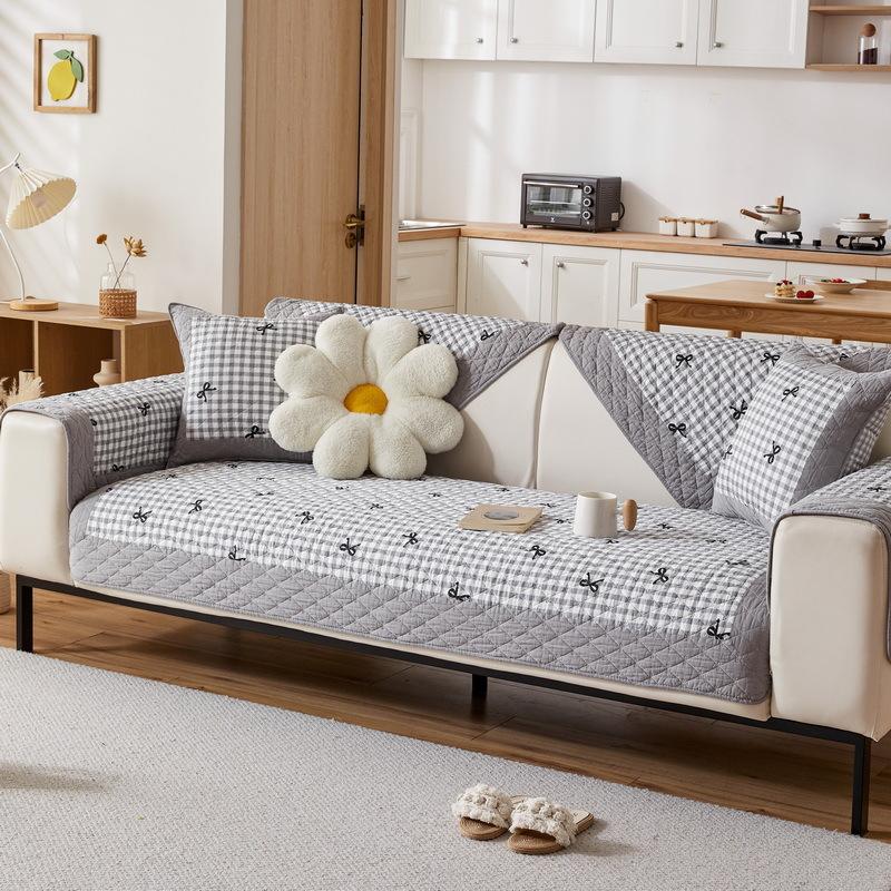 Modern Simple Pastoral Sofa Cushion, Four-Season Universal Fabric Non-Slip Sofa Cover  New Sofa Cushion