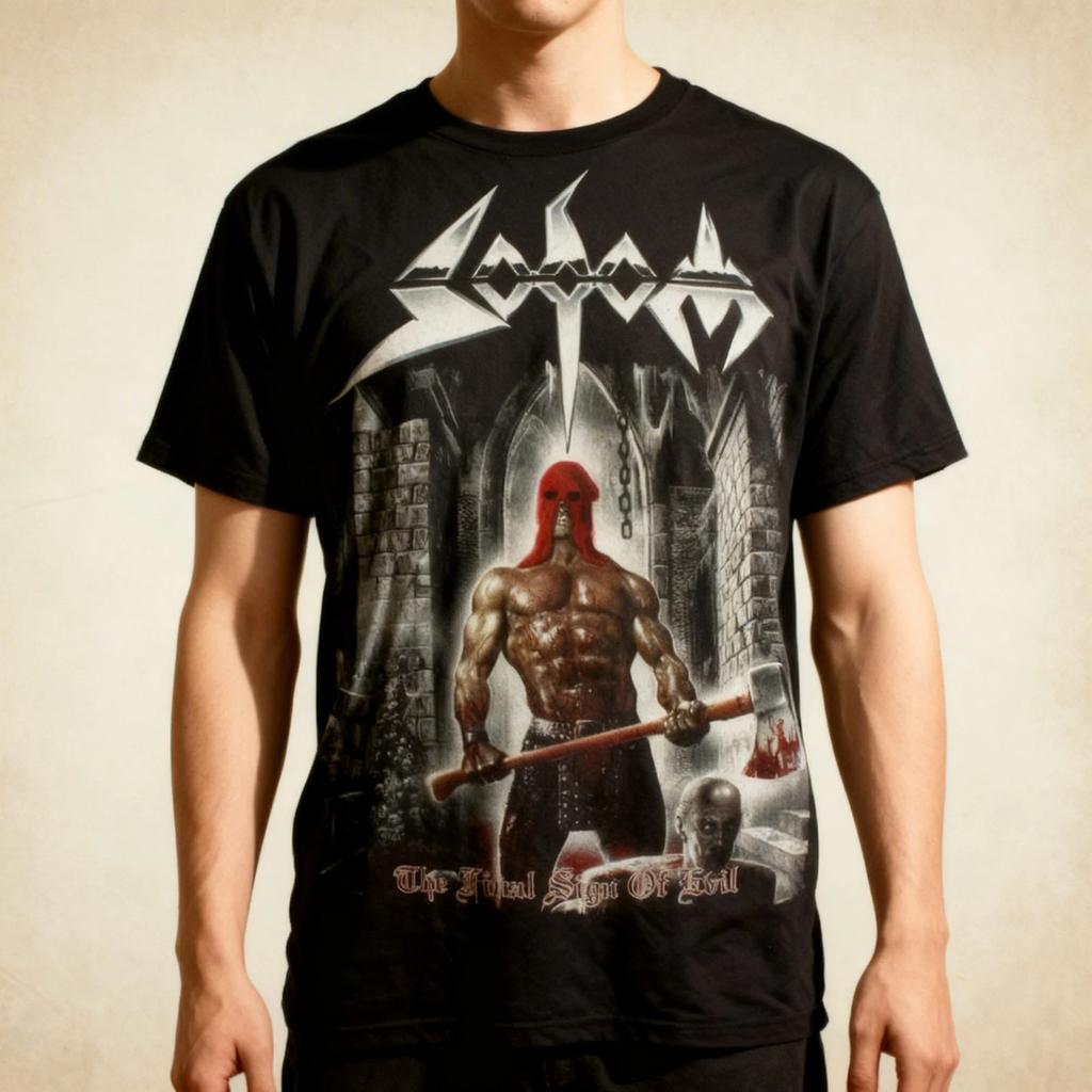 Retro SODOM THE FINAL SIGN OF EVIL Shirt Classic Black Unisex S-234XL