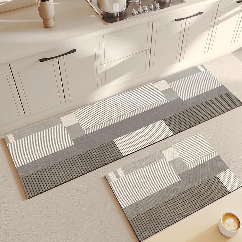 Non-slip Floor Mats Diatomite Kitchen Rug Absorbent Drying Mats Long Carpets Entrance Doormat Kitchen Carpet Foot Pad Home Decor