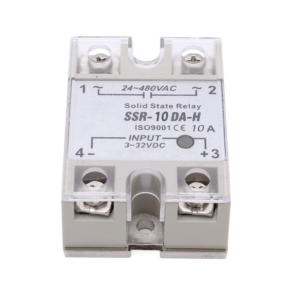 10A Einphasen-Halbleiterrelais SSR-Relaismodul für Steuerungssystem 3-32 VDC 24-480 VAC
