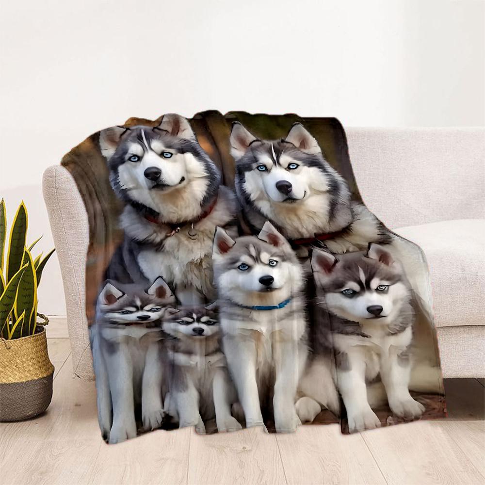 Chihuahua Photo Collage Flannel Blanket,Lightweight,Office Blanket,Sofa Blanket,Comfortable Blanket