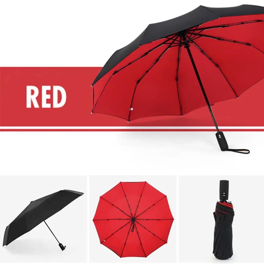 Double-layer Automatic Umbrella Windproof Sun Protection Strong 10 Skeleton Durable and Sturdy Business Folding Umbrella 1PC