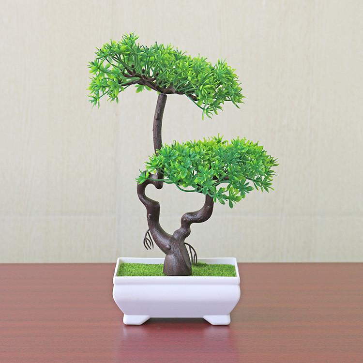 Indoor Decorative Plastic Bonsai Potted Plant For Home Decor