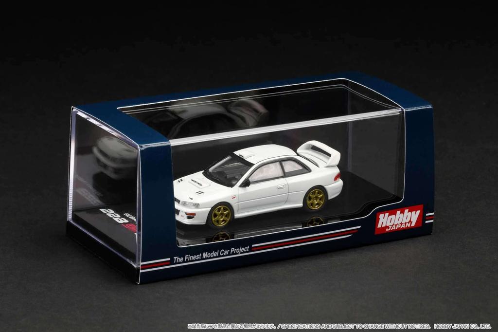 HJ64 Subaru Impreza 22B STi Version Rally Base Drive Feather White Finished Product HJ641041RW 1/64 (GC8 Modified) car/Left-hand