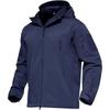 Men's Winter Autumn Warm Softshell Fleece Hood Cargo Jackets Camping Hiking Climbing Hunting Fishing Outdoor Windproof M-5XL