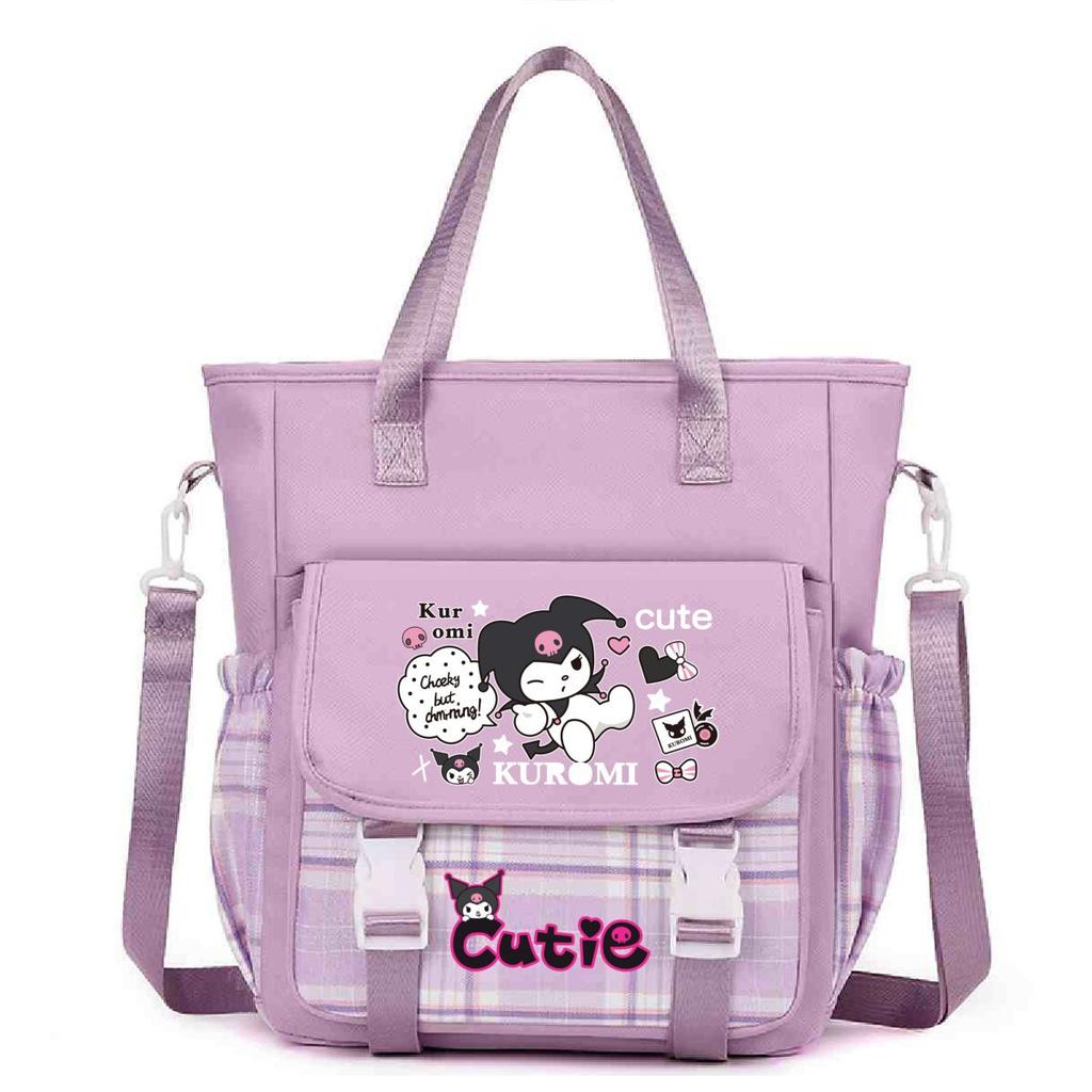 Crossbody Bag Student Class Book Holder Extra Large Bag Shoulder Make-Up Bag Cute Cartoon Printed Crossbody Bag