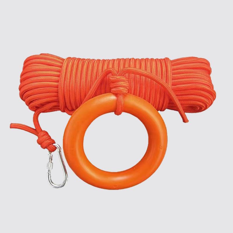 Orange Reflective Water Rescue Safety Rope - Buoyant, Floating Emergency Safety Rope