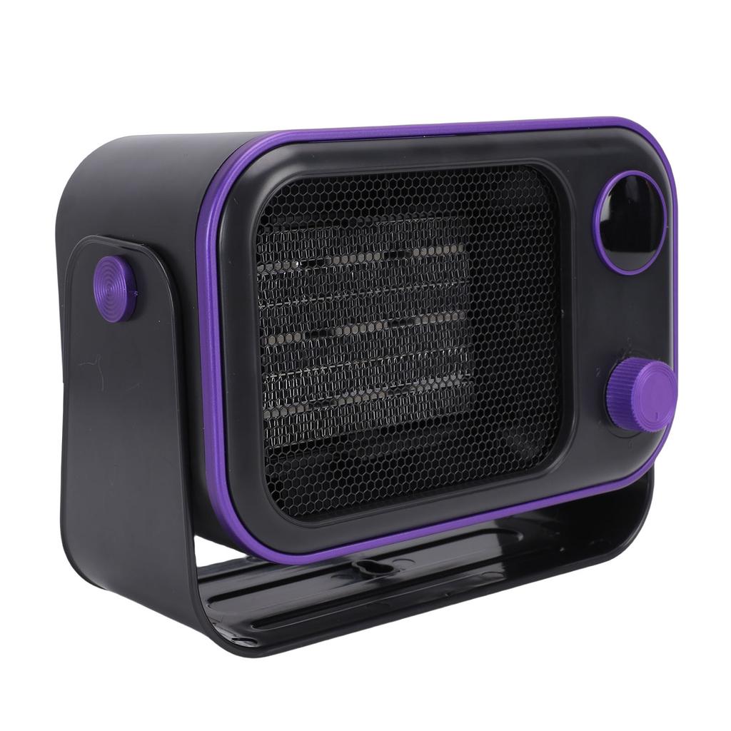 Desktop Heater Quiet Quick Heating   Ceramic Heater with 2 Speed Setting Tip Over Overheating Prevention for Indoor 1200W