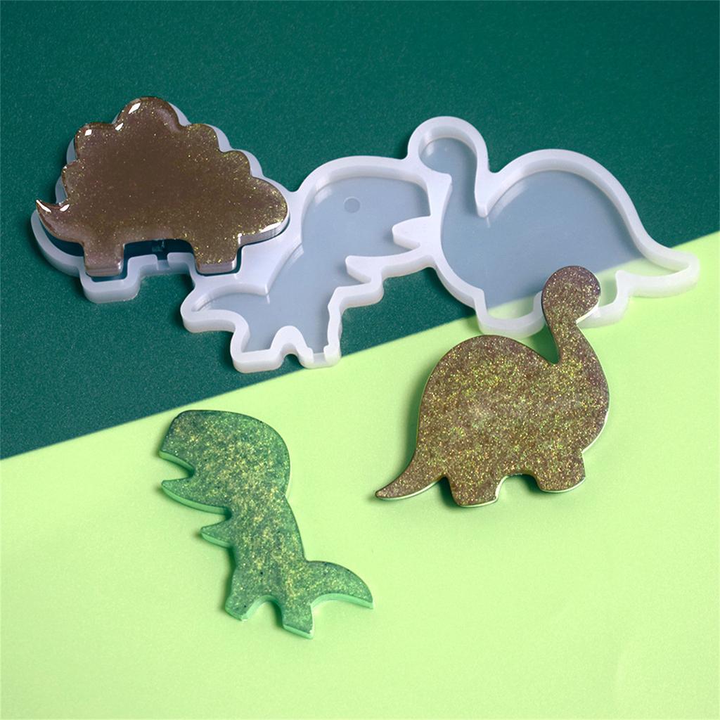 3-Link Dinosaur Sugar Chocolate Cake Fondant Mold Diy Baking Manual Biscuits Mold Food Grade Silicone Fondant Mould