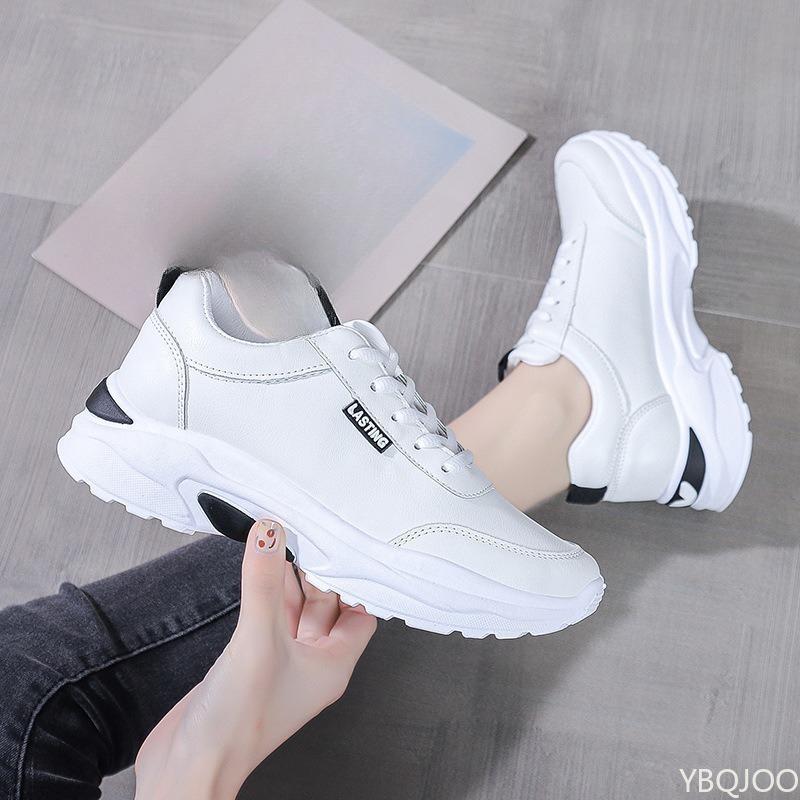 Kobiety wiosna nowe Modne wszechstronne buty sportowe damskie minimalistyczne buty do biegania na grubej podeszwie casualowe wygodne sneakersy
