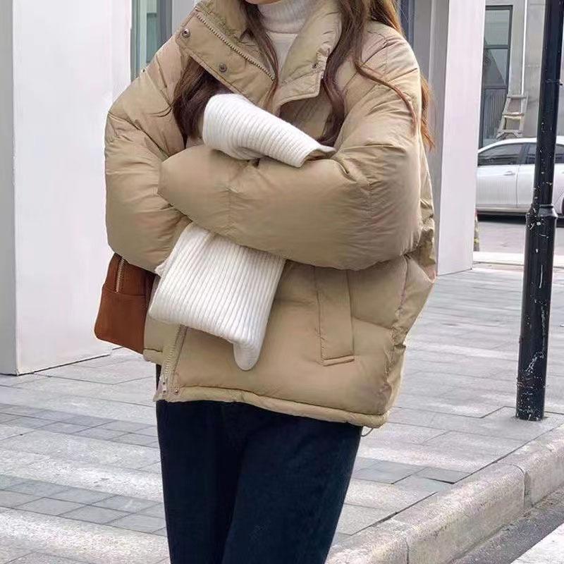 

New cotton clothes female student bread clothes loose short winter coats thickened winter cotton coats XL хаки