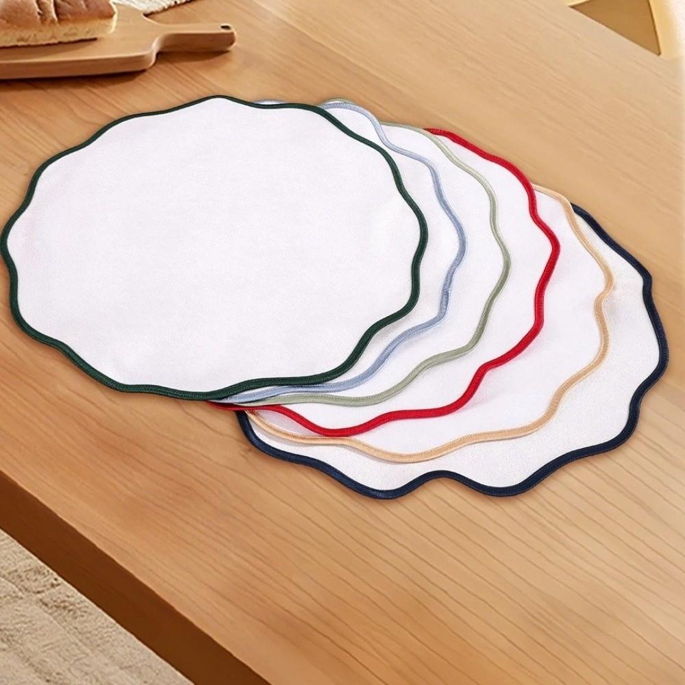Double-Sided Linen Dining Mat Non-Slip Table Mats Exquisite Heat Insulation Pad  Kitchen