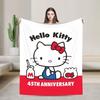 kawaii Hello Kitty Blanket Cute Cartoon Flannel Throw Blankets Home Couch Portable Lightweight Bedspreads