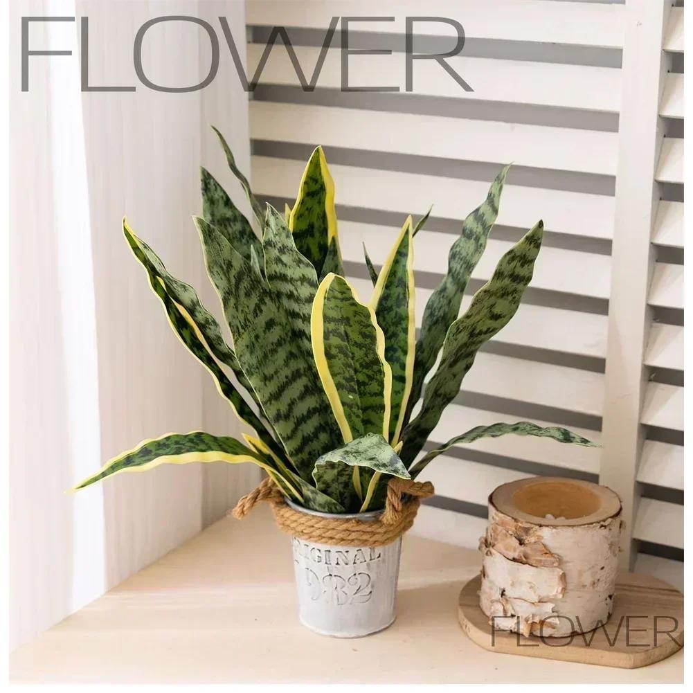Faux Snake Plant with Lifelike Leaf Design for Home and For Wedding Decor Made of PVC for Long Term Use and Easy Setup